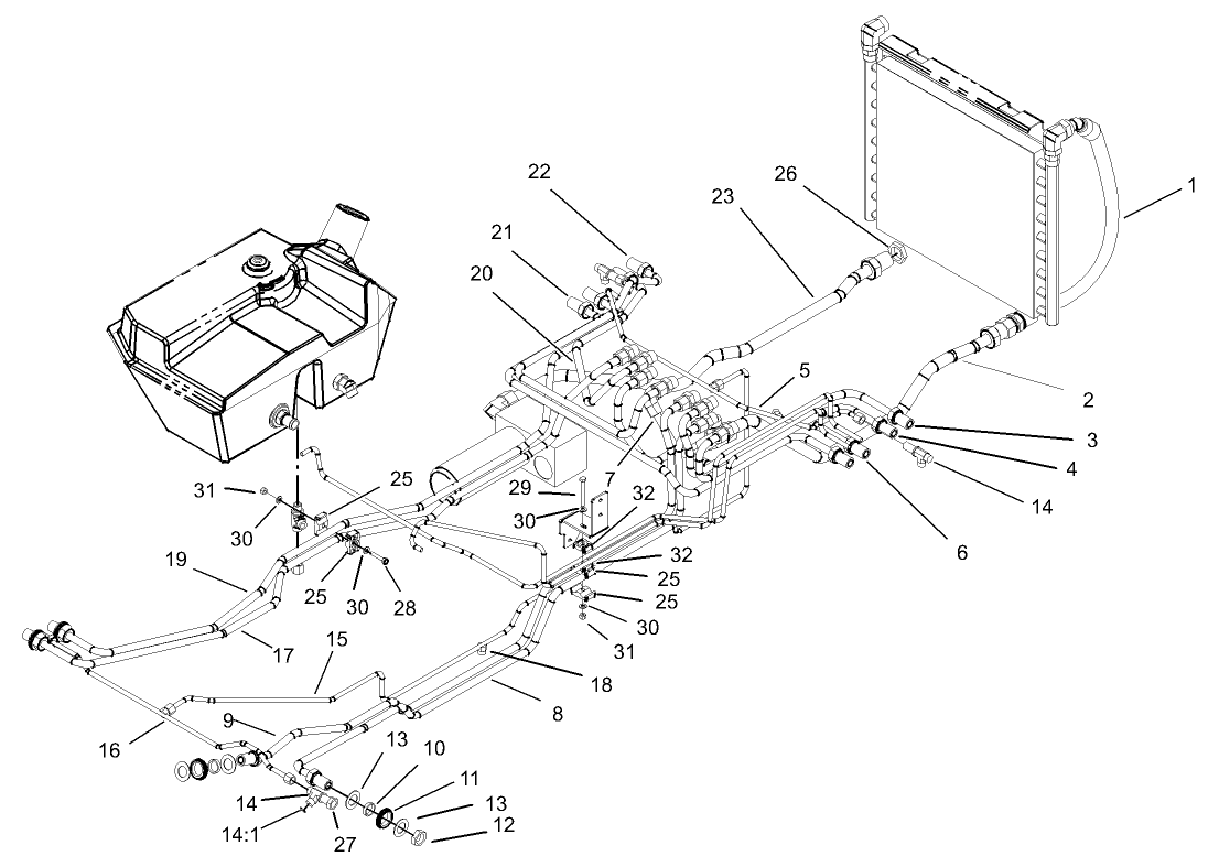 Hydraulic Mow Line Assembly