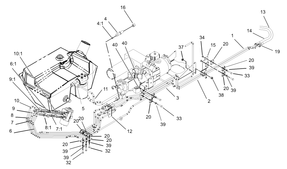 Hydraulic Steering Line Assembly