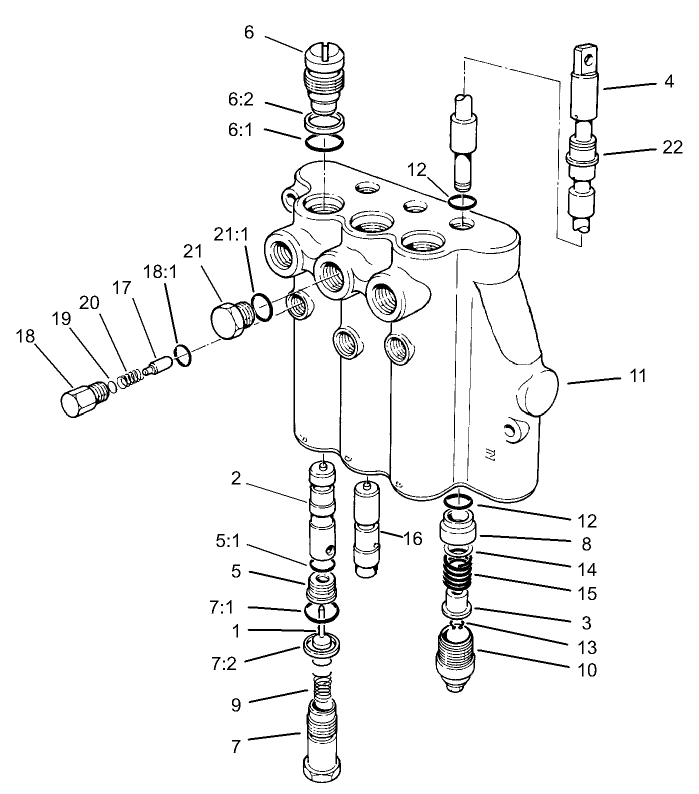 Three Spool Valve Assembly No. 112-5253
