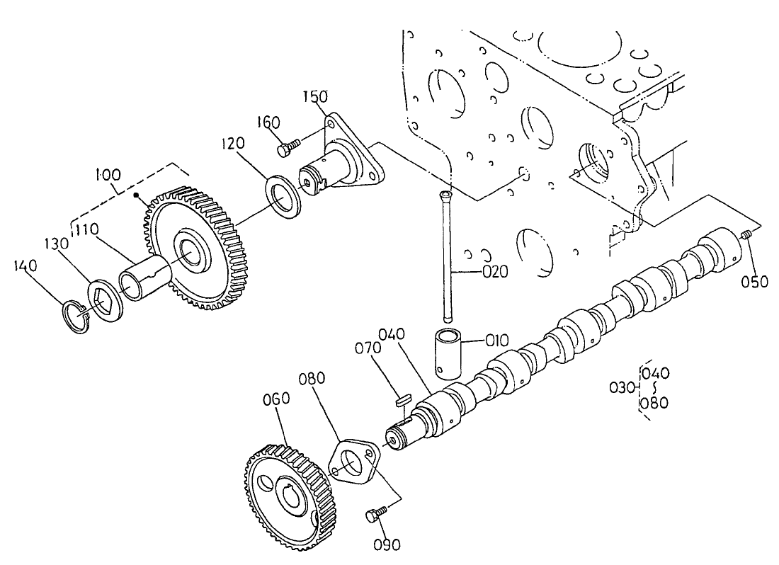 Camshaft and Idler Gear Shaft Assembly