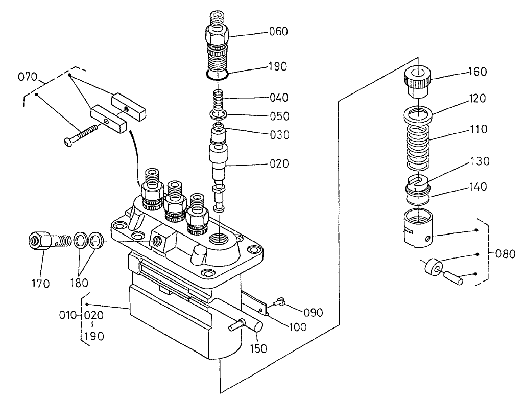 Injection Pump Component Parts Assembly
