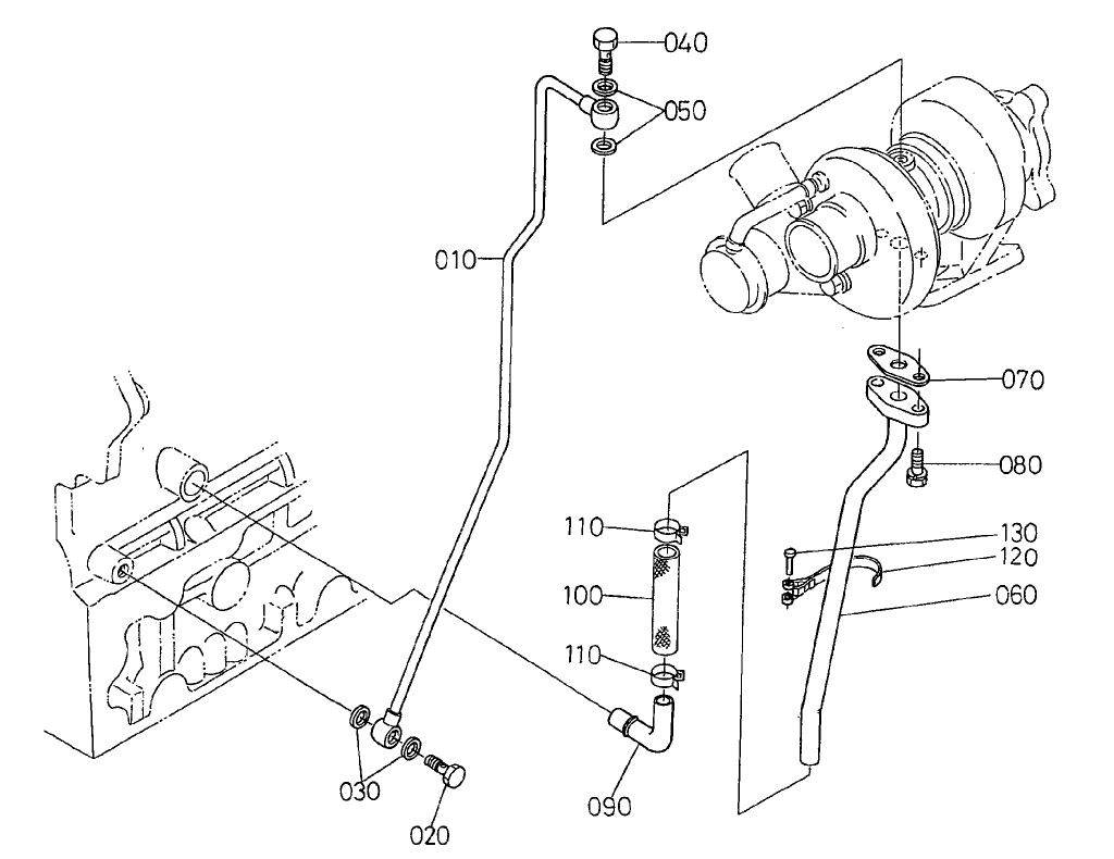 Oil Pipe (Turbo Charger) Assembly
