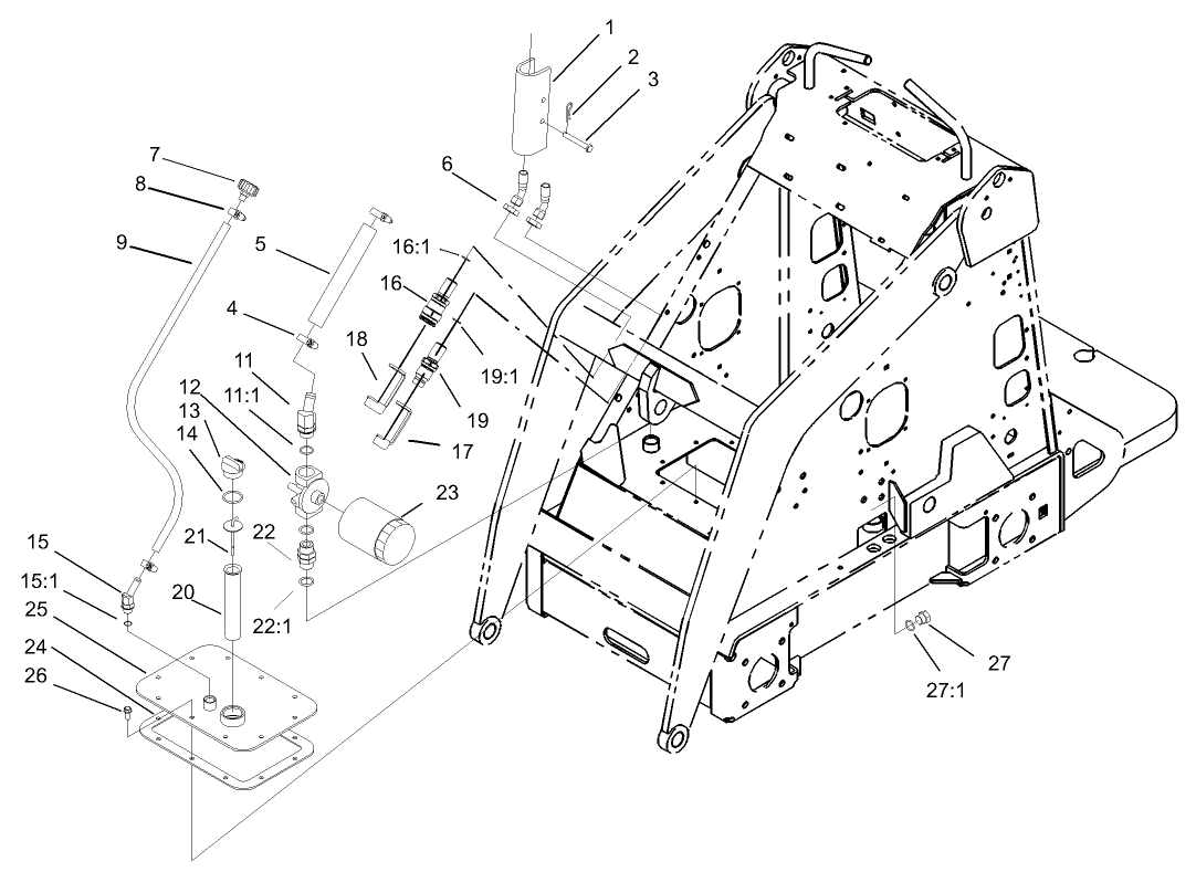 Hydraulic Tank and Filter Assembly