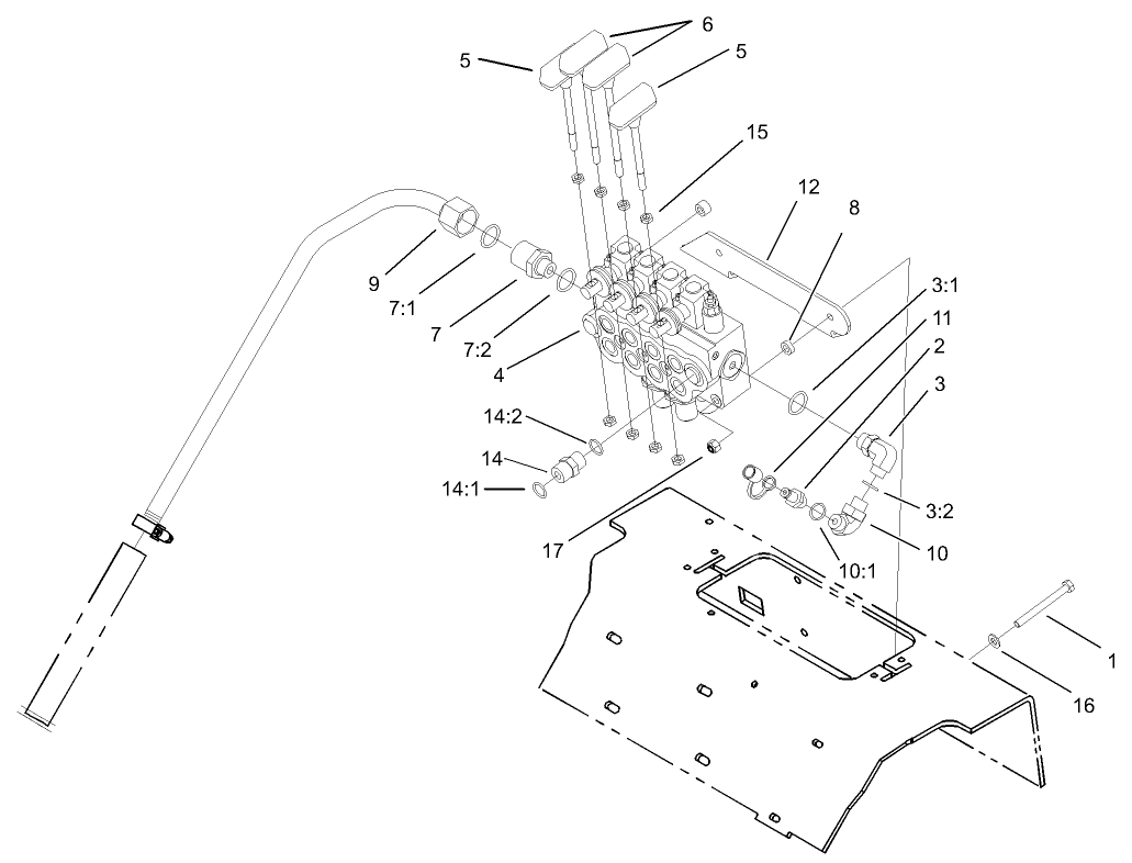 4-Spool Valve Assembly
