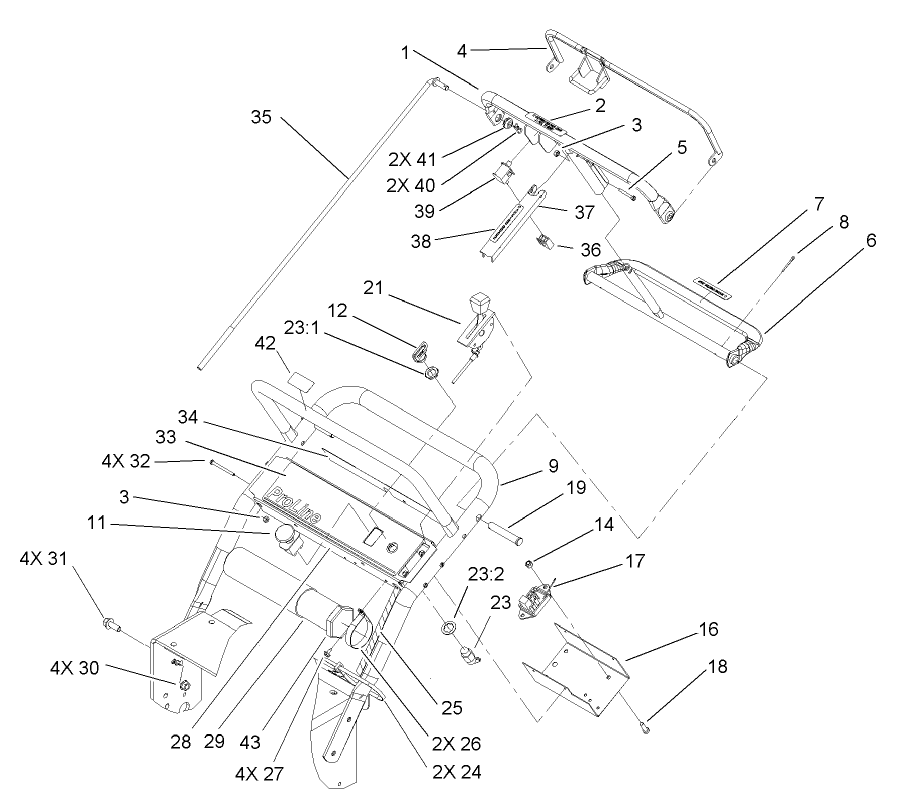 Handle and Control Panel Assembly