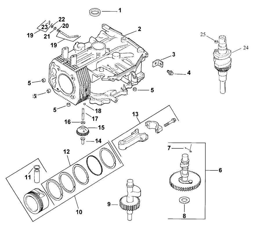 Crankcase Assembly (Kohler CV13T-PS-21524)
