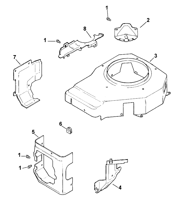 Blower Housing And Baffles (Kohler CV13T-PS-21524)