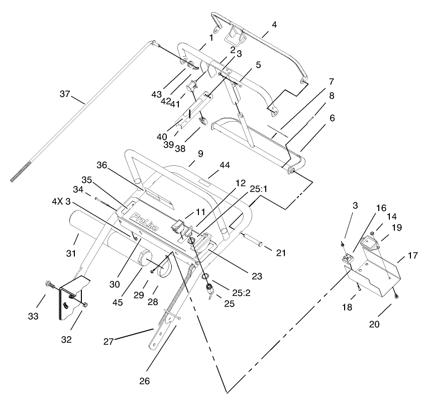 Handle and Control Panel Assembly