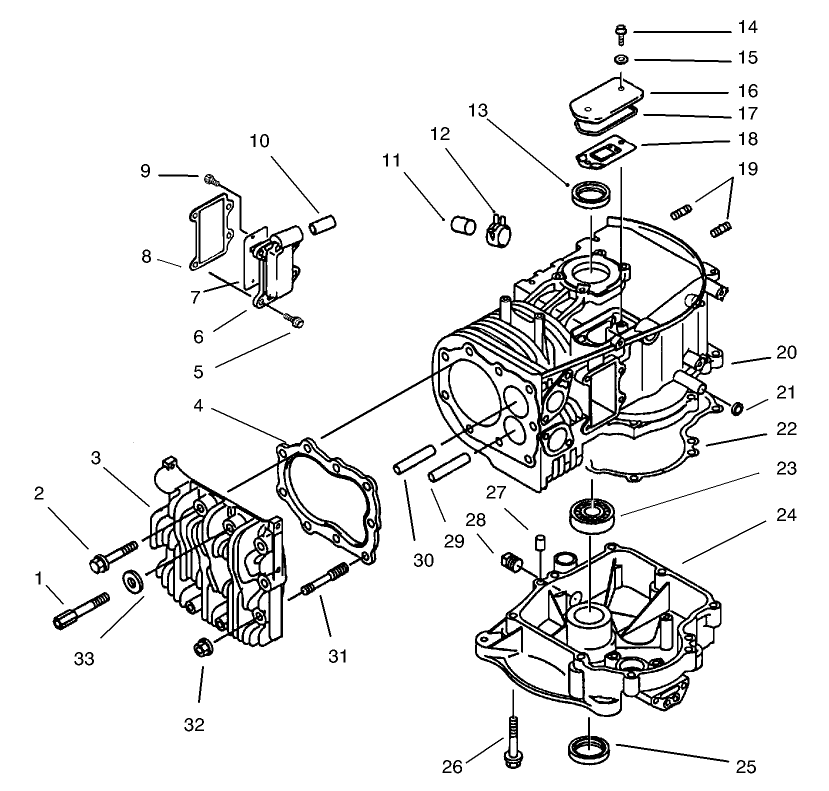 Crankcase Assembly-Kawasaki Model FB460V-LS08