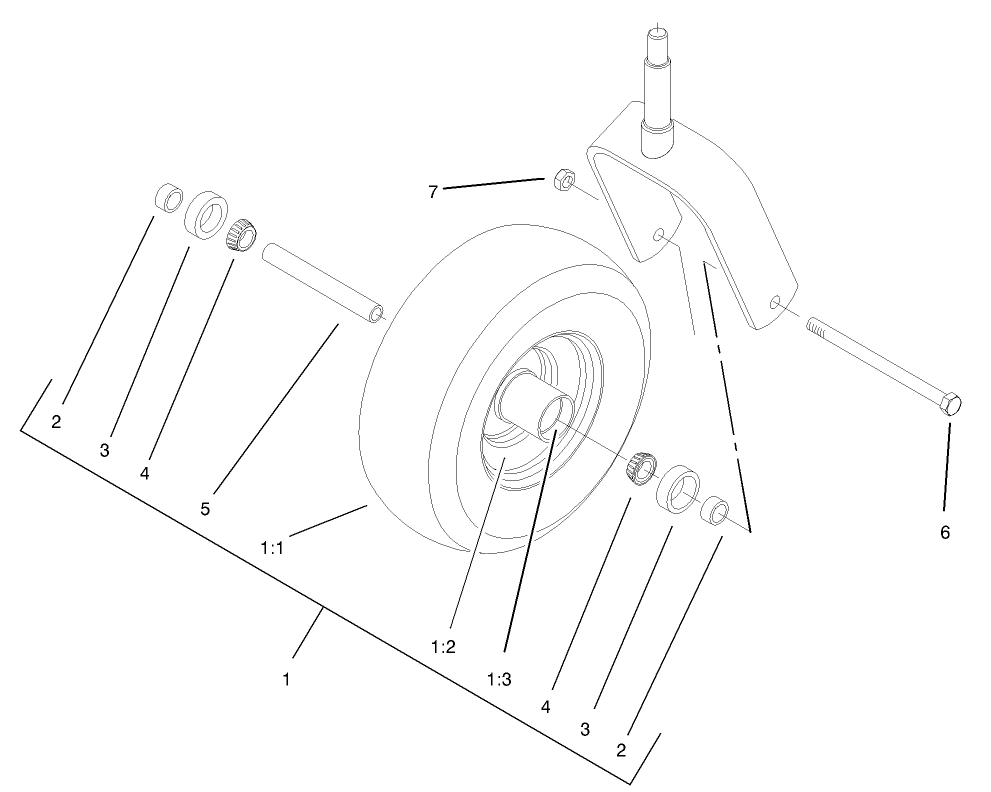 Caster Wheel Assembly No. 1-634662
