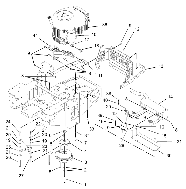 Engine and Clutch Assembly