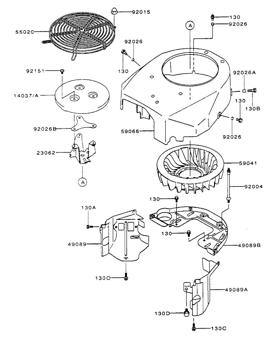 Cooling Equipment Assembly Kawasaki FH601V-DS06