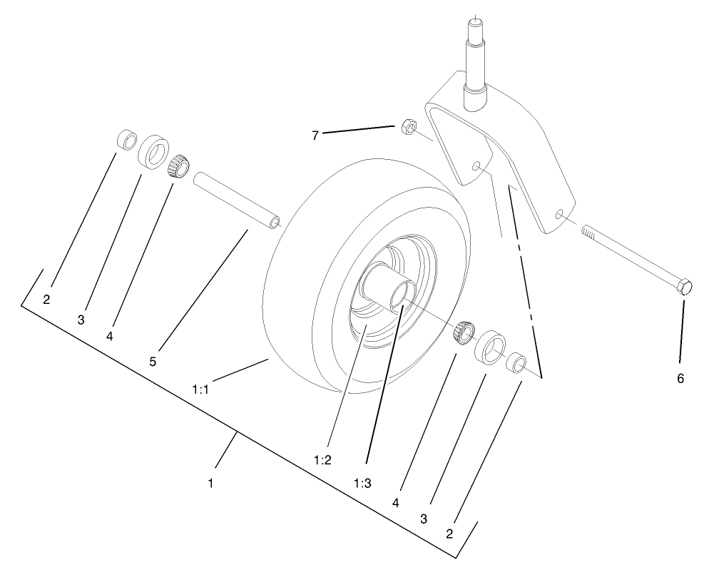 Caster Wheel Assembly No. 1-634662