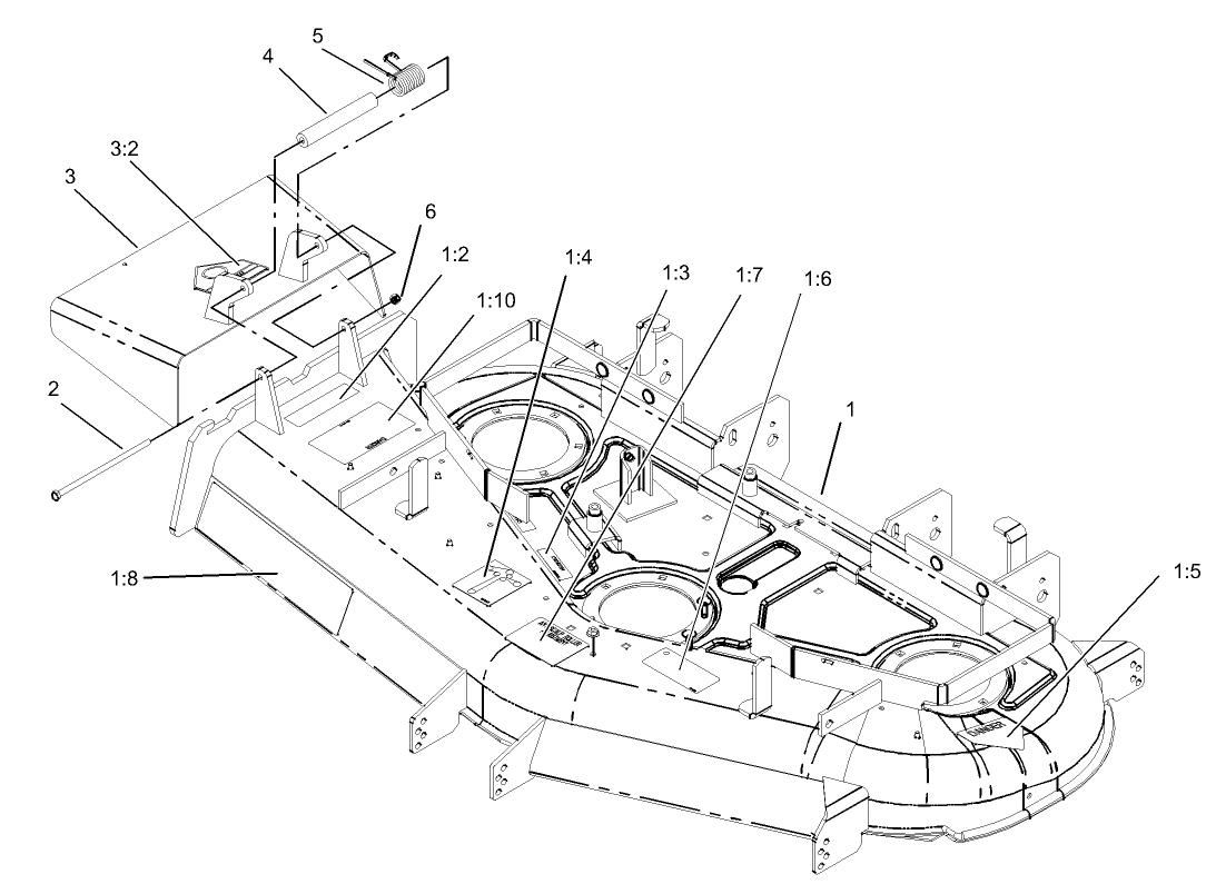 Deck and Deflector Assembly No. 106-5876