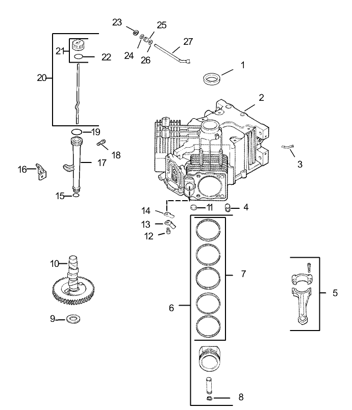 Crankcase Assembly  Kohler CV20S PRO-65593