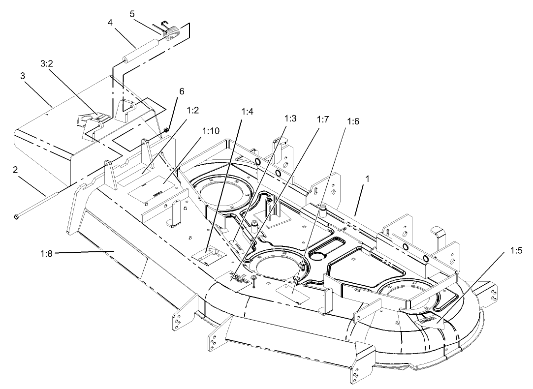 Deck and Deflector Assembly No. 106-5876