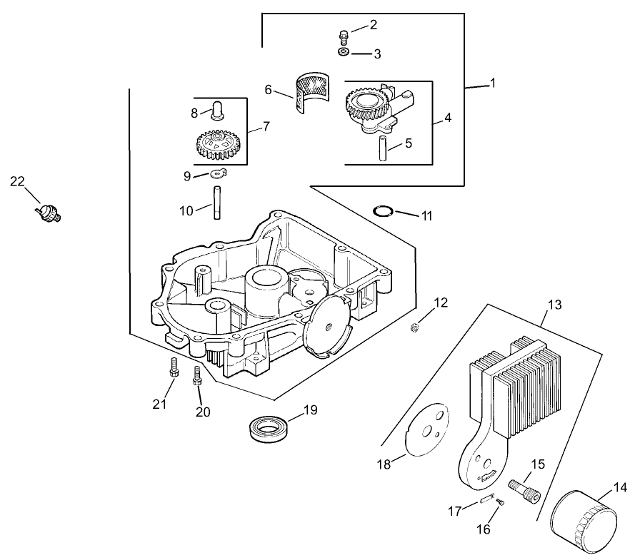 Oil Pan/Lubrication Assembly Kohler CV23S PS75560