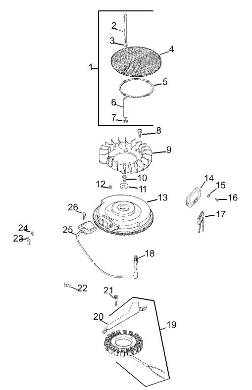 Ignition/Electrical Assembly Kohler CV23S PS75560
