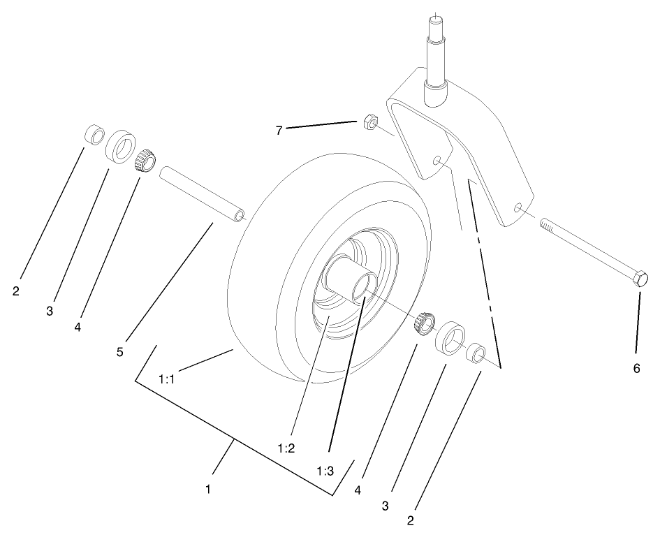 Caster Wheel Assembly No. 1-634662