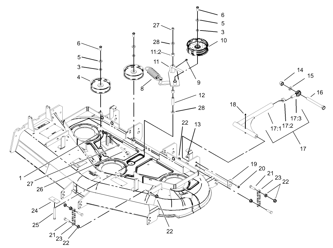 Idler, Pulley/Lift Strut, Chain Assembly