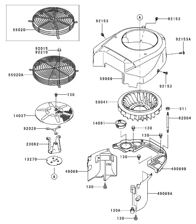 Cooling Equipment Assembly Kawasaki FH680V-AS21