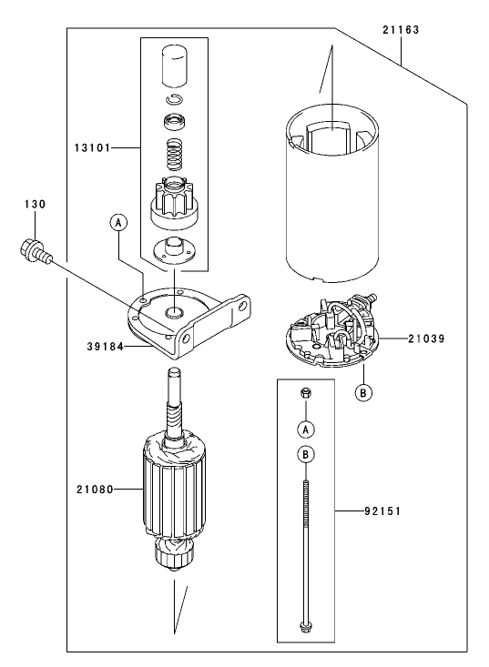 Starter Assembly Kawasaki FH680V-AS21