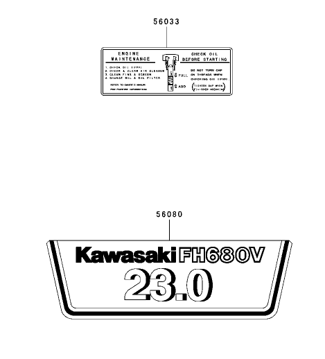Decal Assembly Kawasaki FH680V-AS21