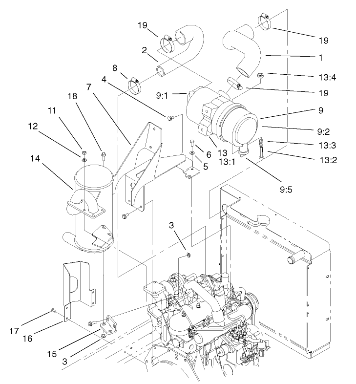 Air Cleaner and Muffler Assembly
