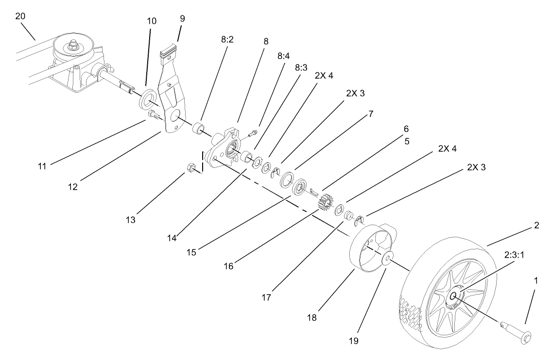 Gear Case and Wheel Assembly