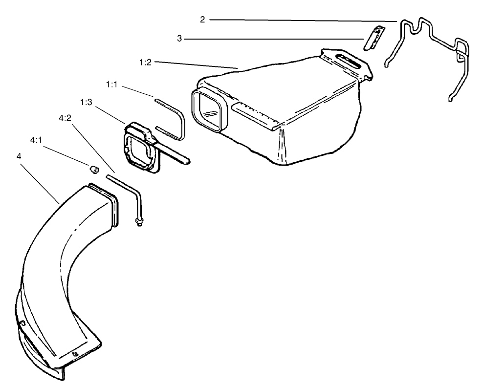 Rear Grass Bag Assembly