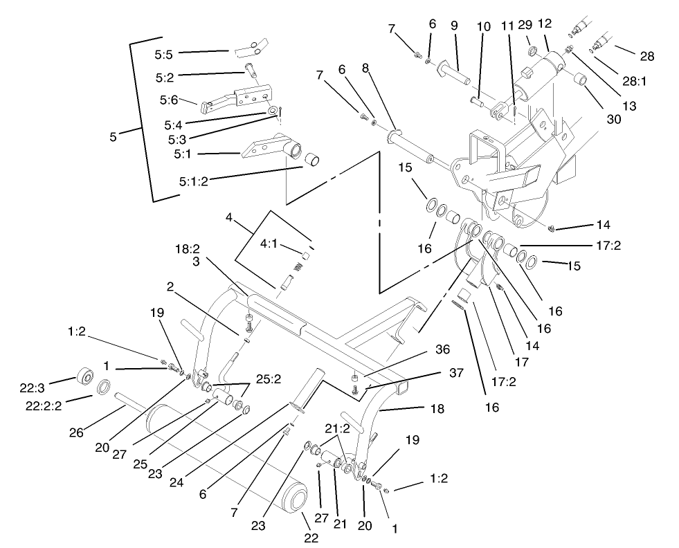 Right Hand Pull Frame Assembly