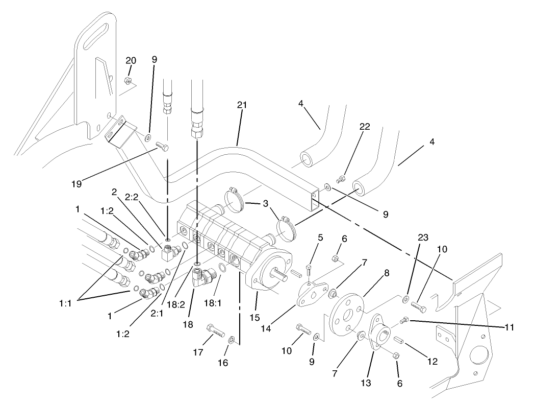 Hydraulic Pump Installation Assembly