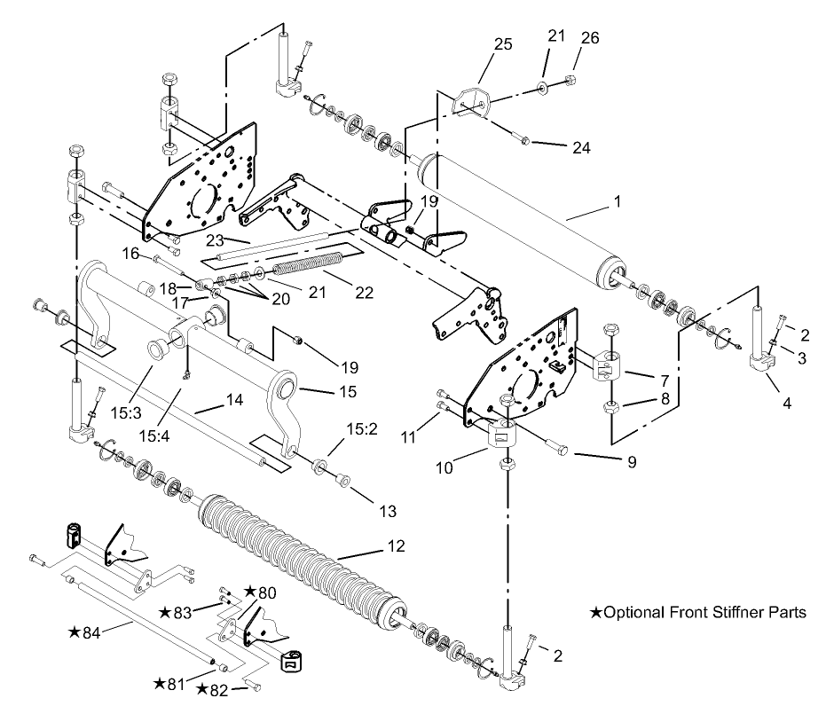 Rollers and Carrier Frame Assembly