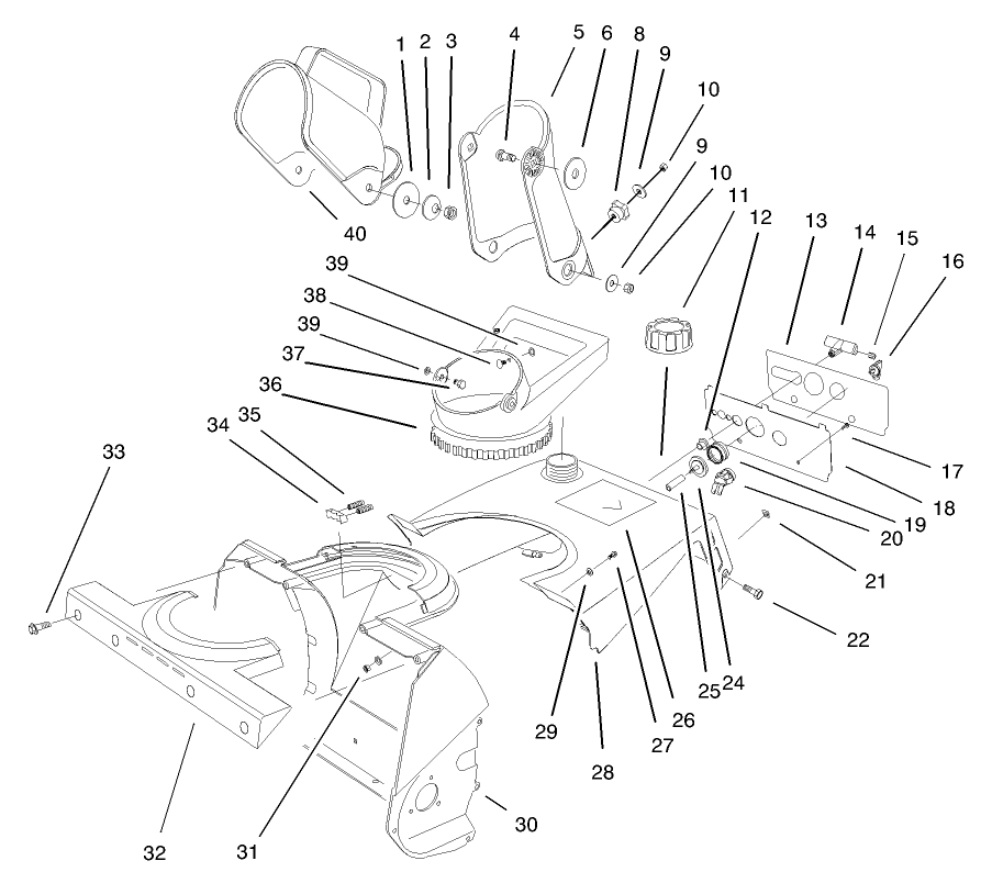 Housing, Upper Shroud, & Chute Assembly