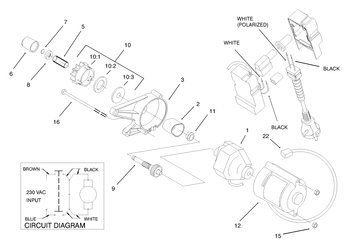 Starter Assembly (230 Volt)(Model No. 38183 only)