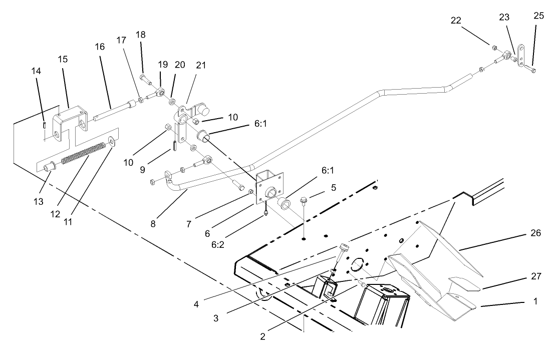Traction Pedal and Linkage Assembly