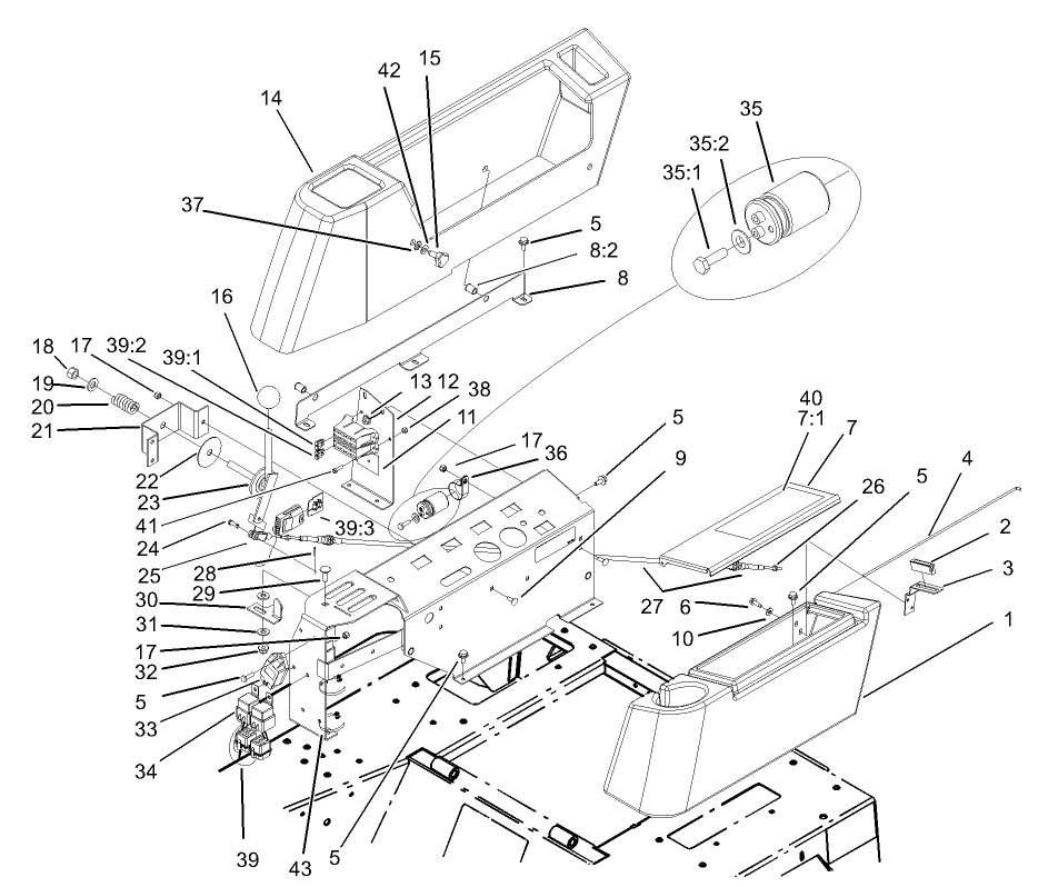 Control Console and Tool Box Assembly