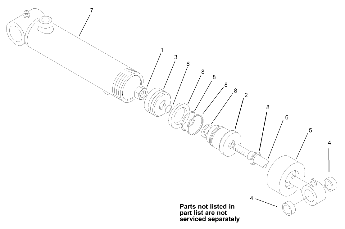 Hydraulic Cylinder Assembly No. 99-5496
