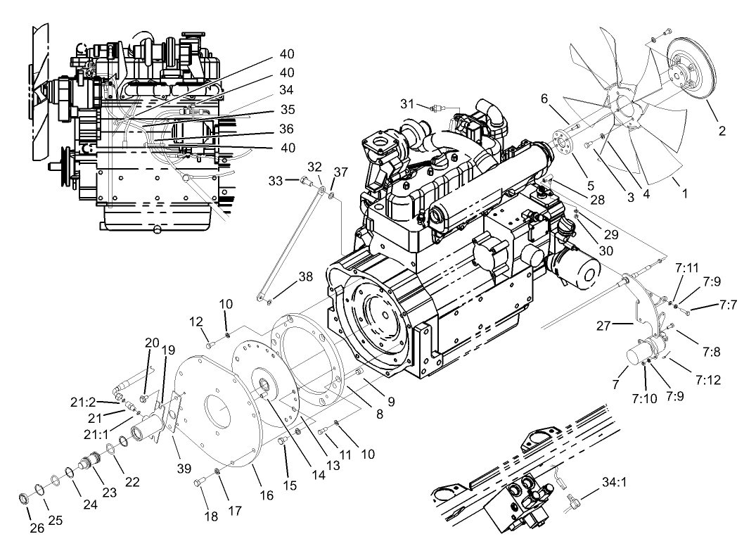 Fan Drive and Flywheel Assembly