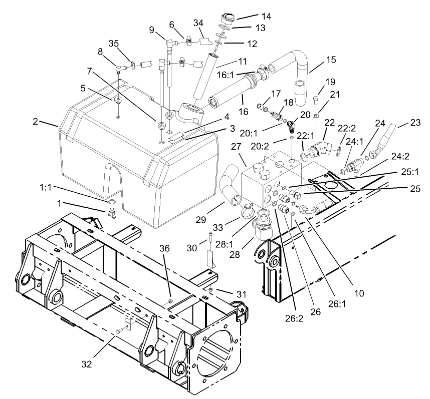 Hydraulic Reservoir and Filter Assembly