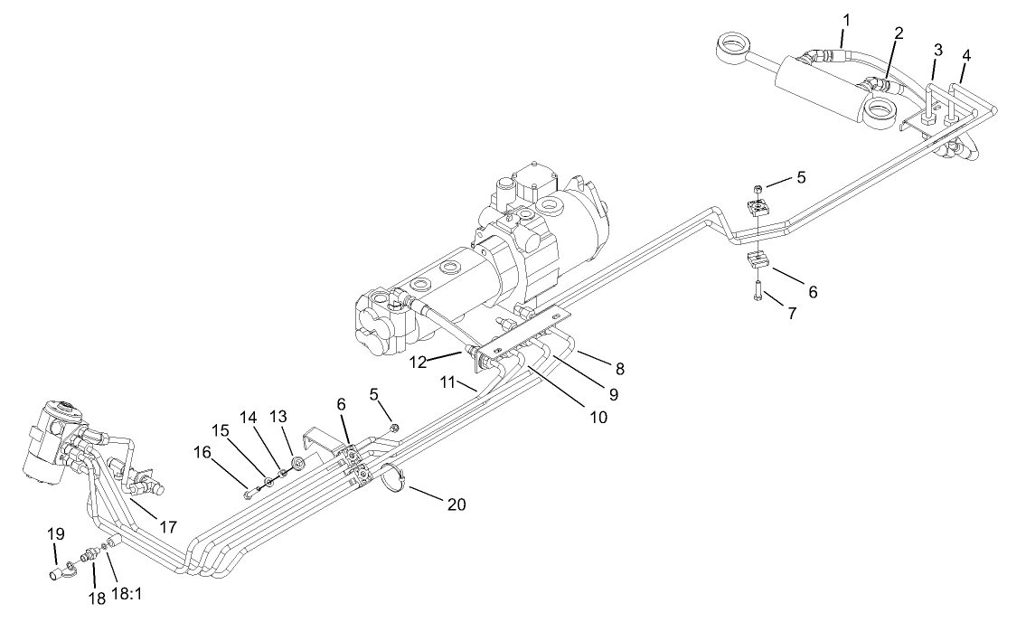 Steering Hydraulic Plumbing Assembly