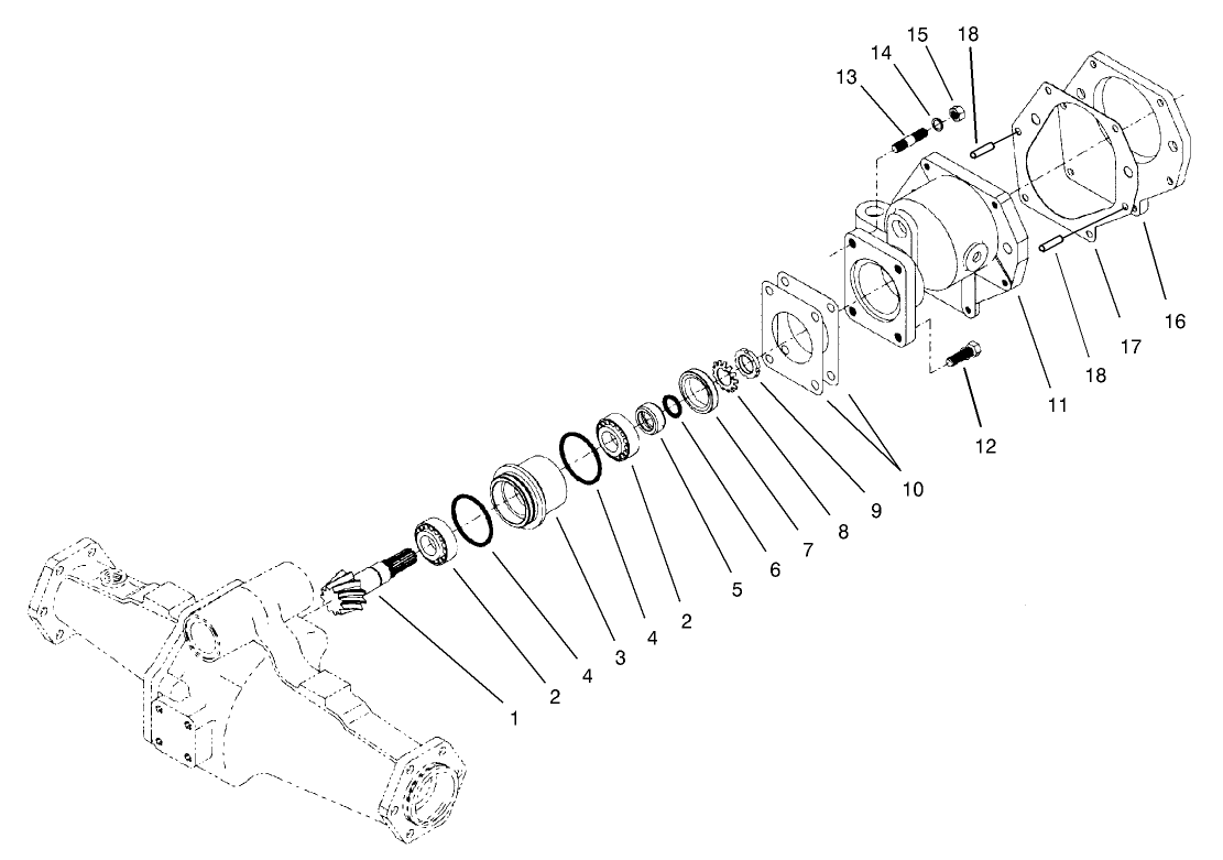 Bevel Pinion Shaft Assembly  Rear Axle Assembly No. 100-3784