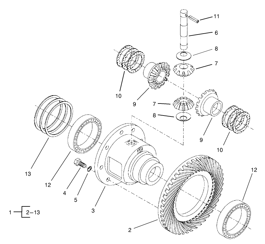 Differential Assembly Rear Axle Assembly No. 100-3784 (Continued)