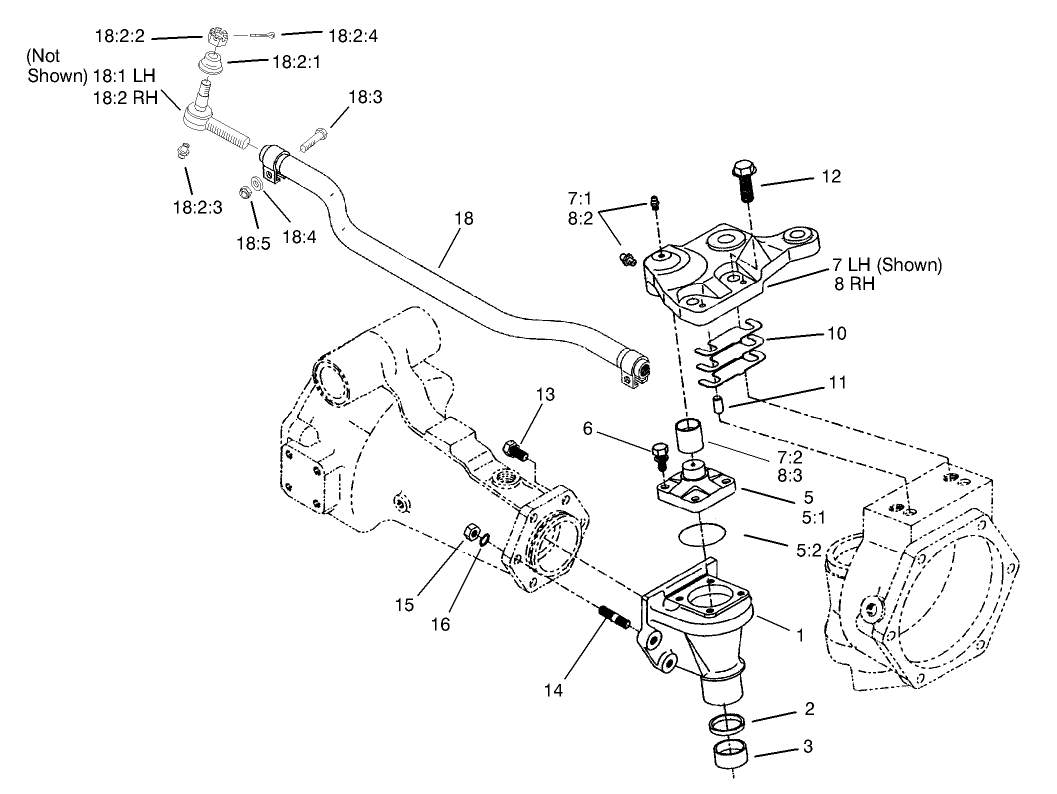Bevel Gear Case Assembly Rear Axle Assembly No. 100-3784 (Continued)