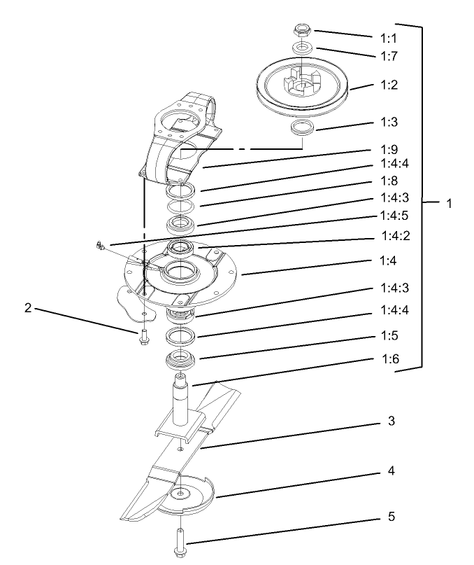 Right and Left Hand Deck Spindle Installation Assembly