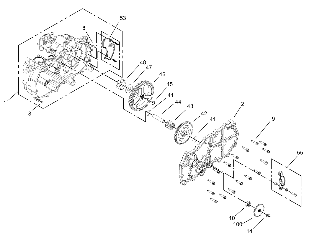 Housing Assembly LH Hydrostat No. 105-3492