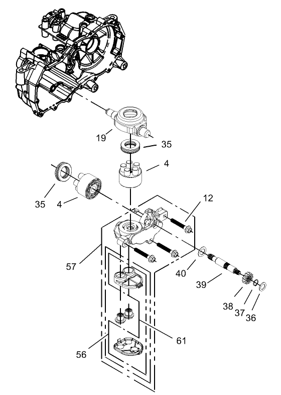 Cylinder Block Assembly LH Hydrostat No. 105-3492