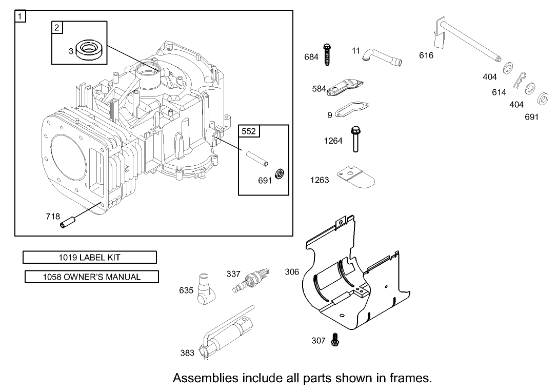 Cylinder Assembly Briggs and Stratton 31F777-0162-E1