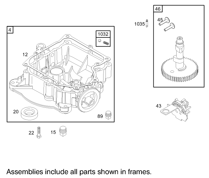 Crankcase Assembly Briggs and Stratton 31F777-0162-E1
