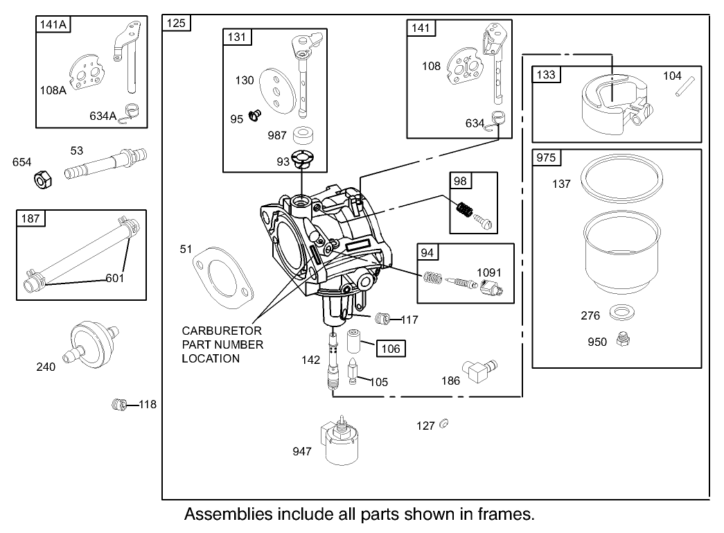 Carburetor Assembly Briggs and Stratton 31F777-0162-E1